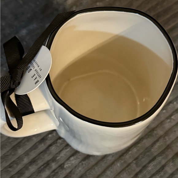 Rae Dunn Cream Mug with Green Tea Design - Picture 4 of 6